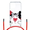 Funda Mickey y Minnie Beso Colgante - Clásicos Disney para iPhone 13 Mini