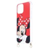 Funda Funda Minnie Fondo Rojo Colgante - Clásicos Disney para iPhone 13 Mini