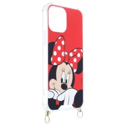 Funda Funda Minnie Fondo Rojo Colgante - Clásicos Disney para iPhone 13 Mini