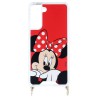 Funda Funda Minnie Fondo Rojo Colgante - Clásicos Disney para Samsung Galaxy S21 FE