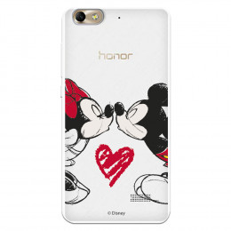Funda para Huawei Honor 4C Oficial de Disney Mickey y Minnie Beso - Clásicos Disney