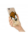 Funda para Samsung Galaxy M12 Oficial de Warner Bros Tazmania Silueta Transparente - Looney Tunes