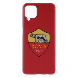 Cover per Samsung Galaxy A12 della Roma Stemma Sfondo Rosso Stemma Sfondo Rosso - Licenza Ufficiale AS Roma