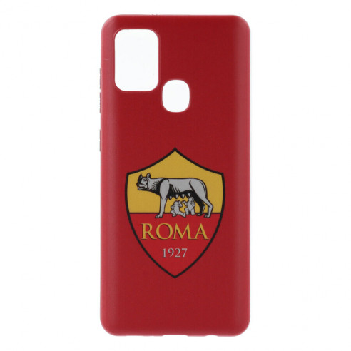Cover per Samsung Galaxy A21s della Roma Stemma Sfondo Rosso Stemma Sfondo Rosso - Licenza Ufficiale AS Roma
