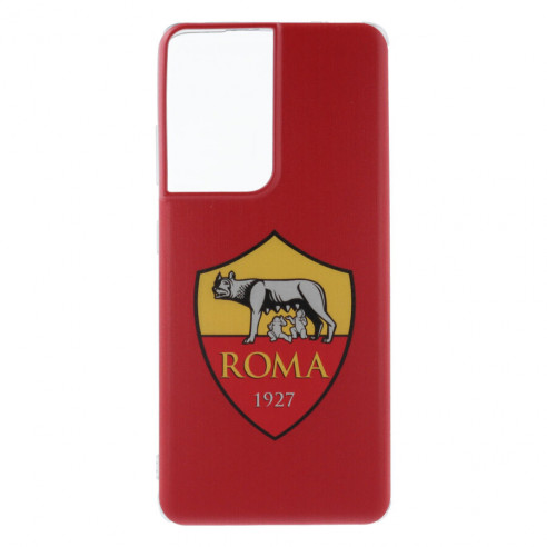 Cover per Samsung Galaxy S21 della Roma Stemma Sfondo Rosso Stemma Sfondo Rosso - Licenza Ufficiale AS Roma