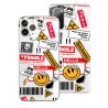 Funda Dibujo - Stickers Warning