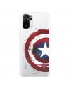 Funda para Xiaomi Redmi Note 10S Oficial de Marvel Capitán América Escudo Transparente - Marvel
