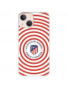 Funda para iPhone 13 Mini del Atleti Escudo Fondo Rojiblanco Circular - Licencia Oficial Atlético de Madrid