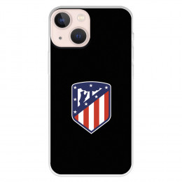 Funda para iPhone 13 Mini del Atleti Escudo Fondo Negro - Licencia Oficial Atlético de Madrid