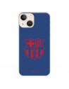 Funda para iPhone 13 Mini del Barcelona Escudo Rojo Fondo Azul - Licencia Oficial FC Barcelona