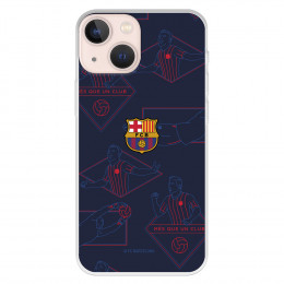 Funda para iPhone 13 Mini del Barcelona Mes que un Club - Licencia Oficial FC Barcelona