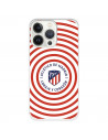 Funda para iPhone 13 Pro del Atleti Escudo Fondo Rojiblanco Circular - Licencia Oficial Atlético de Madrid