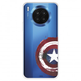 Funda para Huawei Honor 50 Lite Oficial de Marvel Capitán América Escudo Transparente - Marvel