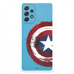 Funda para Samsung Galaxy A52 4G Oficial de Marvel Capitán América Escudo Transparente - Marvel