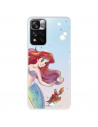 Funda para Xiaomi Redmi Note 11 Oficial de Disney Ariel y Sebastián Burbujas - La Sirenita