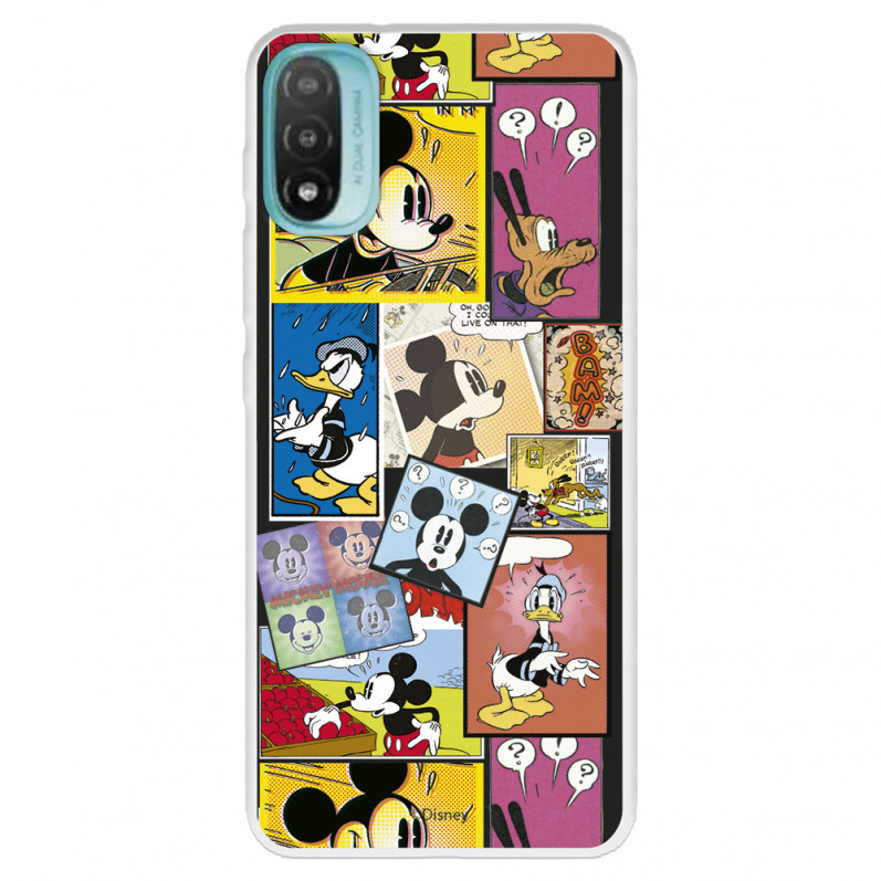 Funda para Motorola Moto E40 Oficial de Disney Mickey Comic - Clásicos Disney