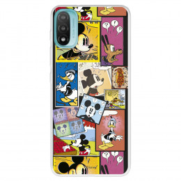 Funda para Motorola Moto E30 Oficial de Disney Mickey Comic - Clásicos Disney