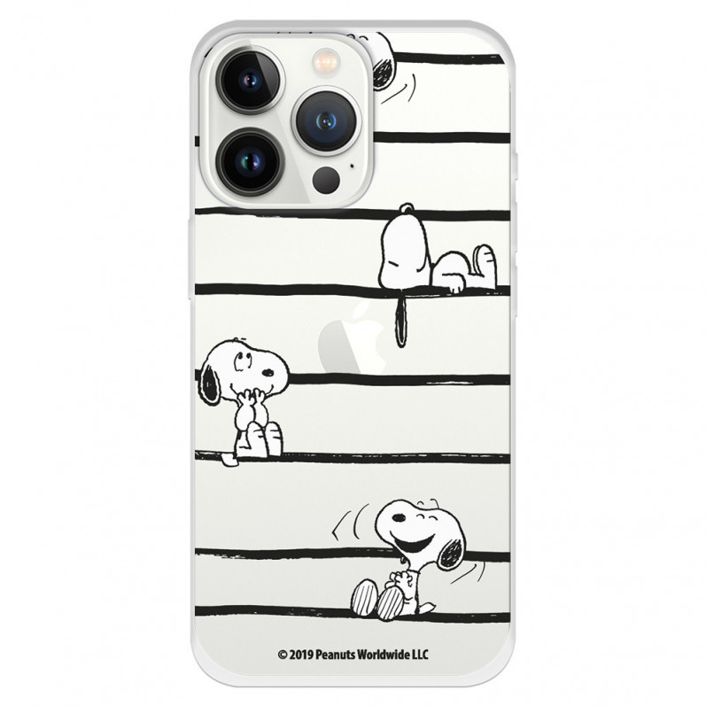 Cover per iPhone 13 Pro Ufficiale di Peanuts Snoopy Strisce - Snoopy