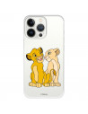 Cover per iPhone 13 Pro Ufficiale di Disney Simba e Nala Silhouette - Il Re Leone