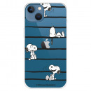 Cover per iPhone 13 Ufficiale di Peanuts Snoopy Righe - Snoopy
