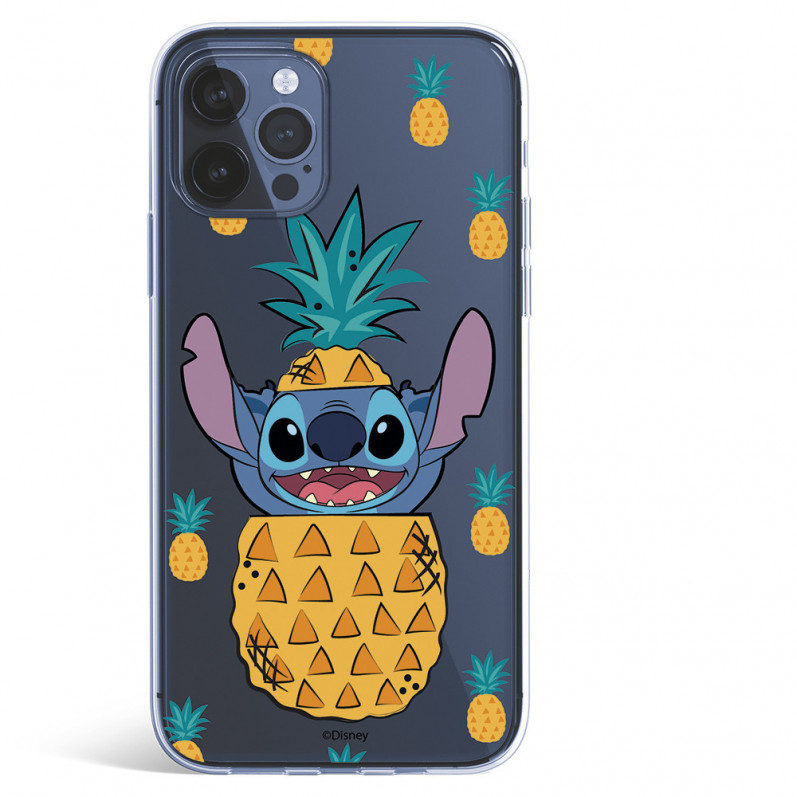 Cover per iPhone 12 Pro Max Ufficiale di Disney Stitch Ananas - Lilo & Stitch