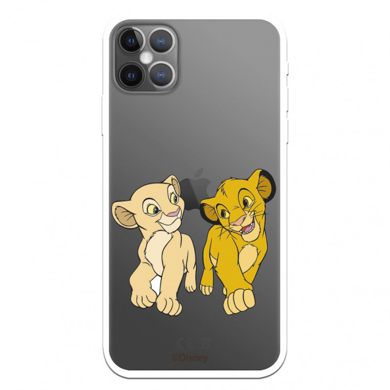 Cover per iPhone 12 Pro Ufficiale di Disney Simba e Nala Sguardo Complice - Il Re Leone