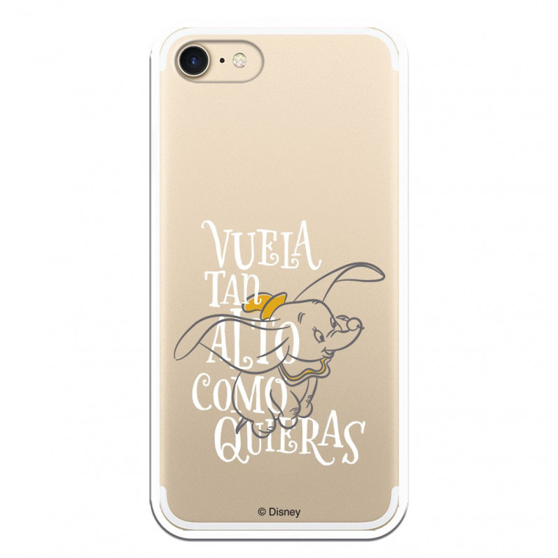 Cover Ufficiale Disney Dumbo Vuela tan alto Clear per iPhone 7