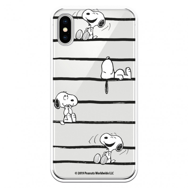 Cover per iPhone X Ufficiale di Peanuts Snoopy strisce - Snoopy