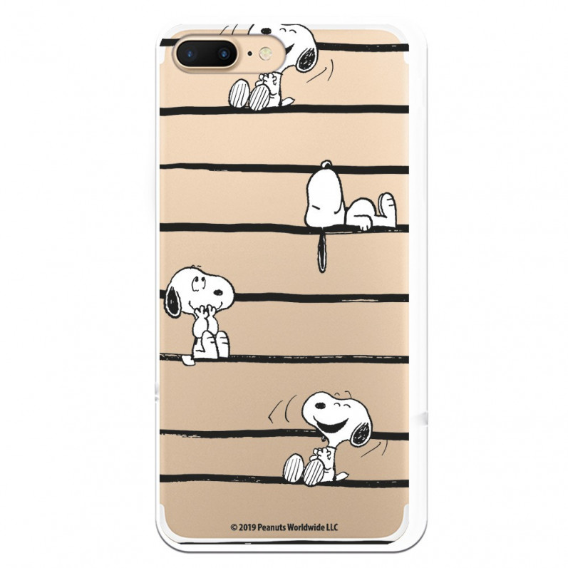 Cover per iPhone 7 Plus Ufficiale di Peanuts Snoopy strisce - Snoopy