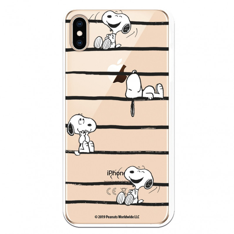 Cover per iPhone XS Max Ufficiale di Peanuts Snoopy strisce - Snoopy
