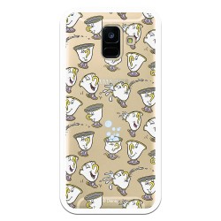 Funda Oficial Disney Chip Potts Siluetas Transparente para Samsung Galaxy A6 2018