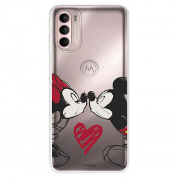 Funda para Motorola Moto G41 Oficial de Disney Mickey y Minnie Beso - Clásicos Disney