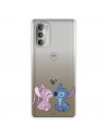 Funda para Motorola Moto G51 5G Oficial de Disney Angel & Stitch Beso - Lilo & Stitch