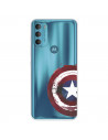 Funda para Motorola Moto G71 5G Oficial de Marvel Capitán América Escudo Transparente - Marvel