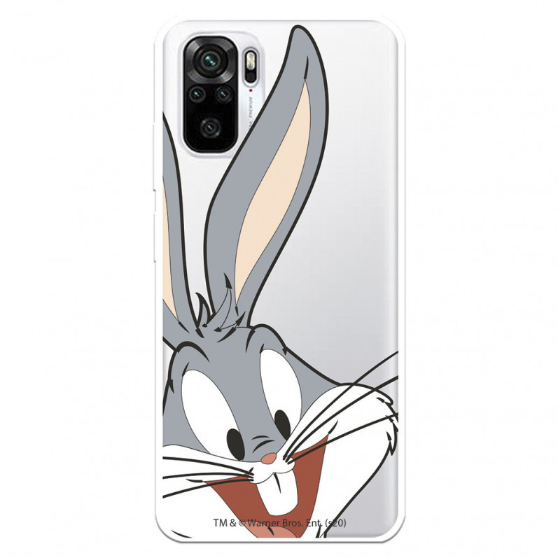 Cover per Xiaomi Redmi Note 10S Ufficiale Warner Bros Bugs Bunny Silhouette Trasparente - Looney Tunes