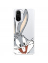 Cover per Xiaomi Poco F3 Ufficiale di Warner Bros Bugs Bunny Silhouette Trasparente - Looney Tunes