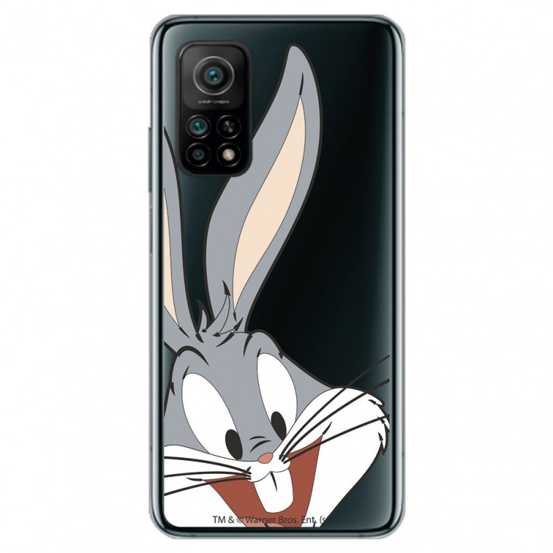Cover per Xiaomi Mi 10T Ufficiale di Warner Bros Bugs Bunny Silhouette Trasparente - Looney Tunes