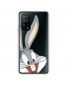Cover per Xiaomi Mi 10T Ufficiale di Warner Bros Bugs Bunny Silhouette Trasparente - Looney Tunes