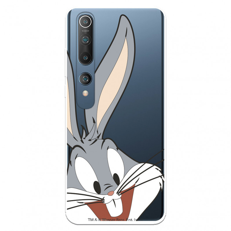 Cover per Xiaomi Mi 10 Pro Ufficiale di Warner Bros Bugs Bunny Silhouette Trasparente - Looney Tunes