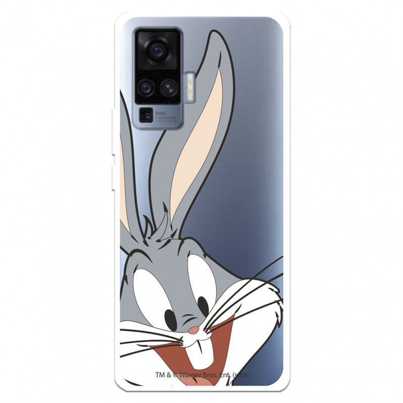 Cover per Vivo X51 Ufficiale di Warner Bros Bugs Bunny Silhouette Trasparente - Looney Tunes