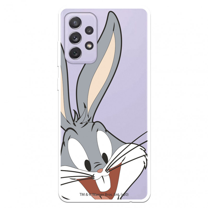 Cover per Samsung Galaxy A72 5G Ufficiale di Warner Bros Bugs Bunny Silhouette Trasparente - Looney Tunes