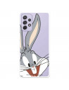 Cover per Samsung Galaxy A72 5G Ufficiale di Warner Bros Bugs Bunny Silhouette Trasparente - Looney Tunes