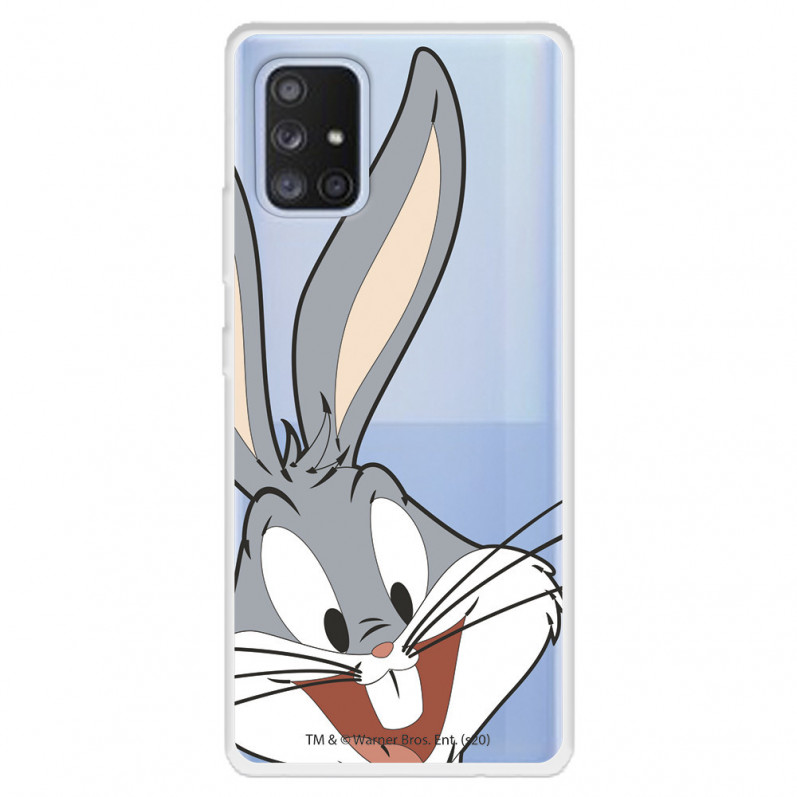 Cover per Samsung Galaxy A71 5G Ufficiale di Warner Bros Bugs Bunny Silhouette Trasparente - Looney Tunes