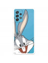 Cover per Samsung Galaxy A52 5G Ufficiale di Warner Bros Bugs Bunny Silhouette Trasparente - Looney Tunes