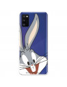 Cover per Samsung Galaxy A41 Ufficiale di Warner Bros Bugs Bunny Silhouette Trasparente - Looney Tunes
