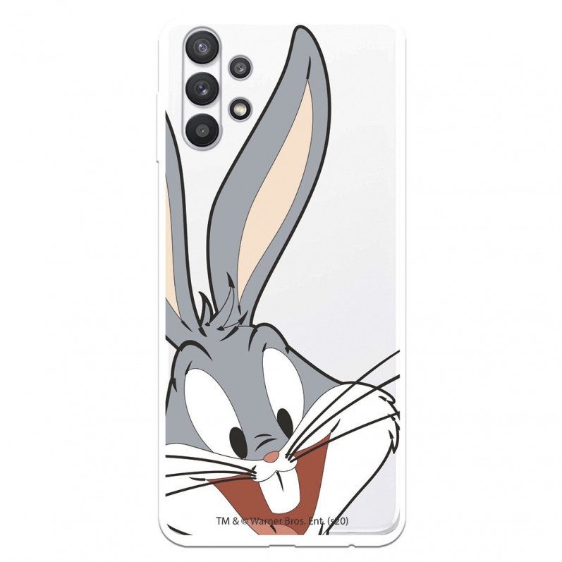 Cover per Samsung Galaxy A32 5G Ufficiale di Warner Bros Bugs Bunny Silhouette Trasparente - Looney Tunes