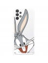 Cover per Samsung Galaxy A32 5G Ufficiale di Warner Bros Bugs Bunny Silhouette Trasparente - Looney Tunes