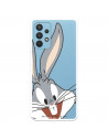 Cover per Samsung Galaxy A32 4G Ufficiale di Warner Bros Bugs Bunny Silhouette Trasparente - Looney Tunes
