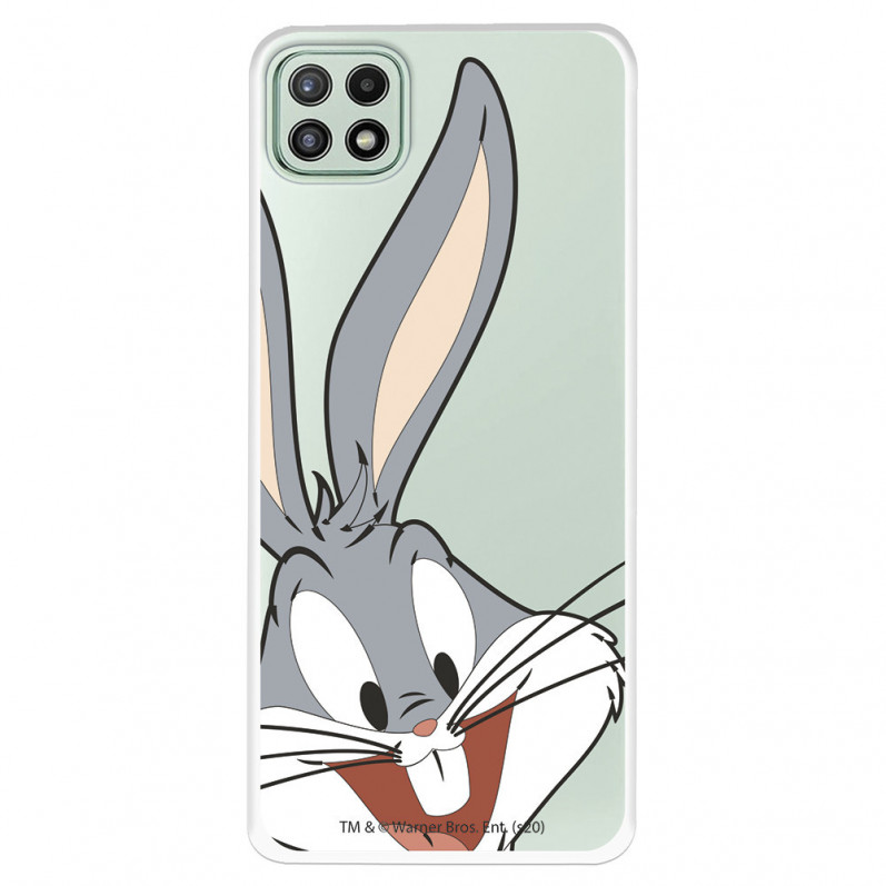 Cover per Samsung Galaxy A22 5G Ufficiale di Warner Bros Bugs Bunny Silhouette Trasparente - Looney Tunes