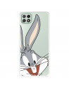 Cover per Samsung Galaxy A22 5G Ufficiale di Warner Bros Bugs Bunny Silhouette Trasparente - Looney Tunes